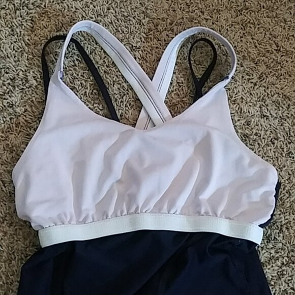 Nwot Lucky In Love Tank Top w/ Bra Navy Blue S Small - Picture 5 of 7